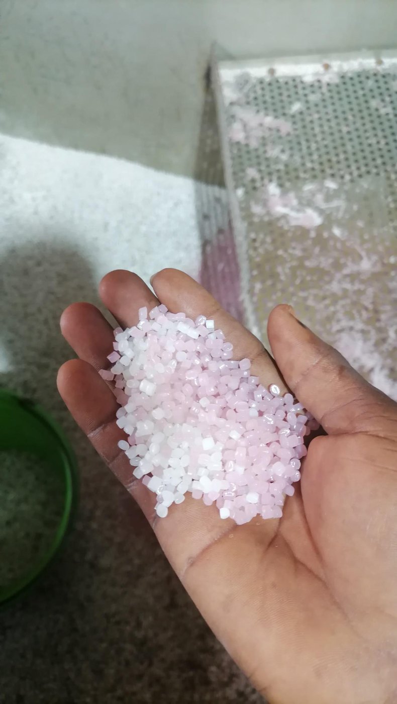 Pink and White Pellets produced by Ephtal Recycling